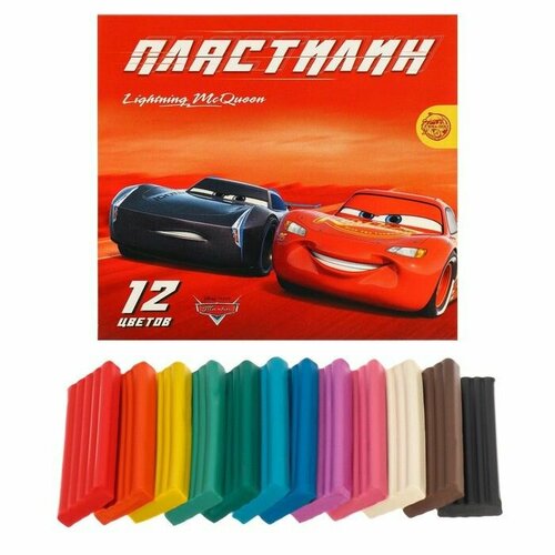 Пластилин 12 цветов 180 г Чемпион Тачки 488₽
