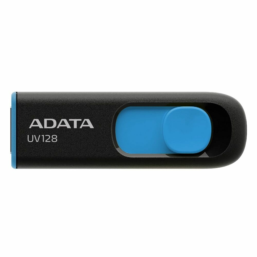 Флешка A-Data DashDrive UV128 256ГБ USB3.0 черный/синий (AUV128-256G-RBE) - фото №2