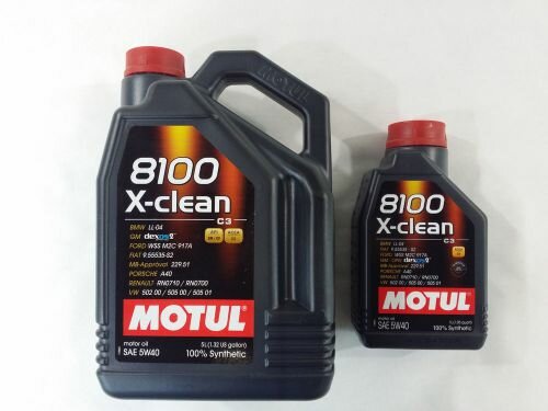 Синтетическое моторное масло Motul 8100 X-clean 5W40, 5 л, 1 шт.