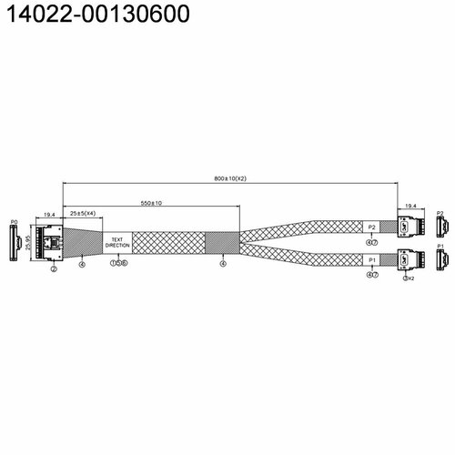 Кабель ASUS RS720A-E12-RS24/RS12/9560 RAID CABLE KIT