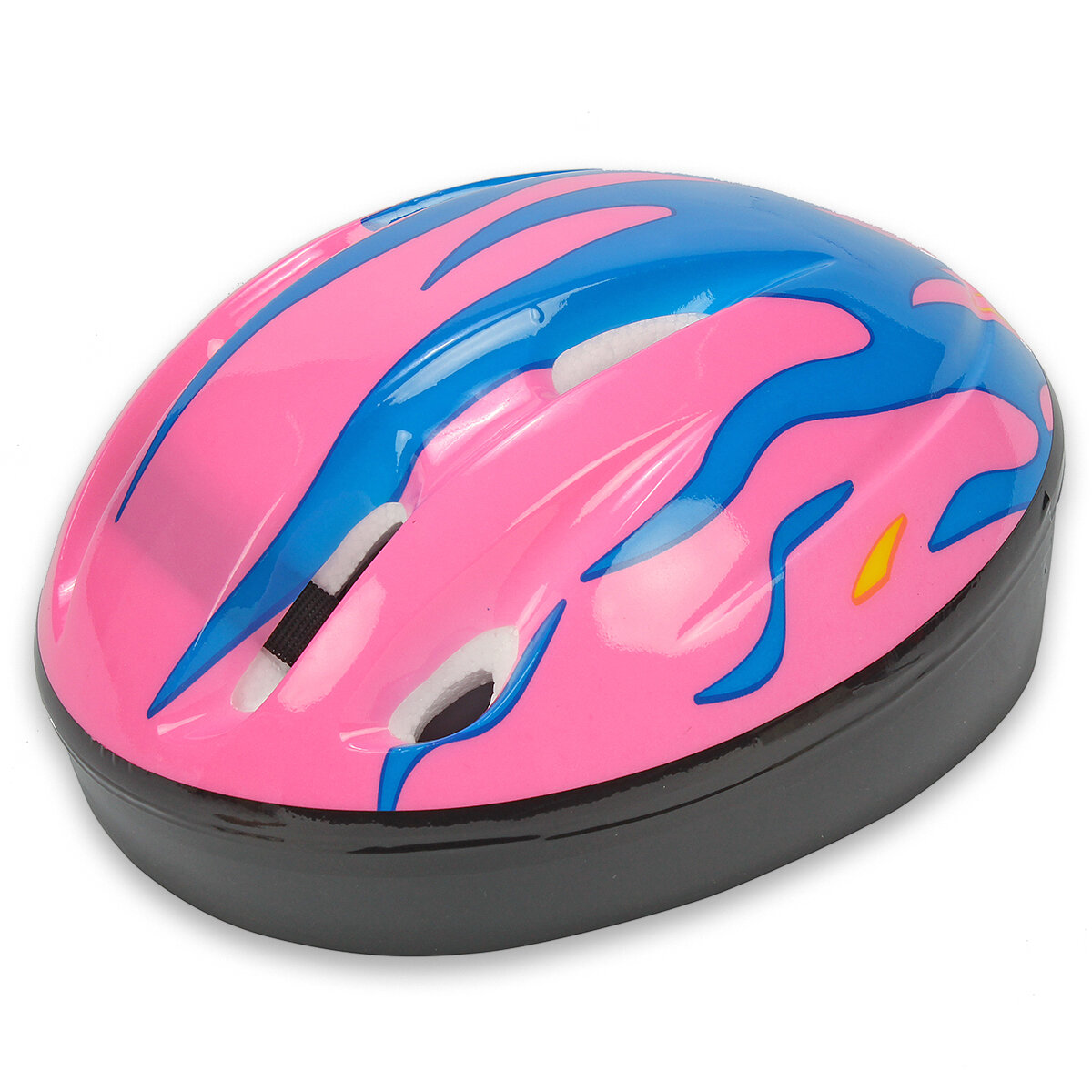 Шлем детский защитный для катания на велосипеде, самокате, роликах, скейтборде, обхват 52-54 см, размер М, 25х20х14 см, розовый – 1 шт