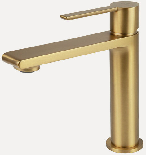 Изображение товара Смеситель KAISER 05311-3 Serio для раковины, неповоротный, шлифованное золото (картридж 6202)