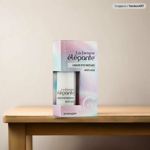 Жидкие патчи для глаз от отеков и мешков антивозрастные со стволовыми клетками женьшеня 30 мл La femme Elegante 599₽