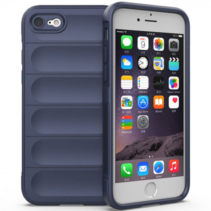 Flex Silicone Противоударный чехол для iPhone 7 / 8 / SE (2020, 2022) с защитой камеры и микрофиброй