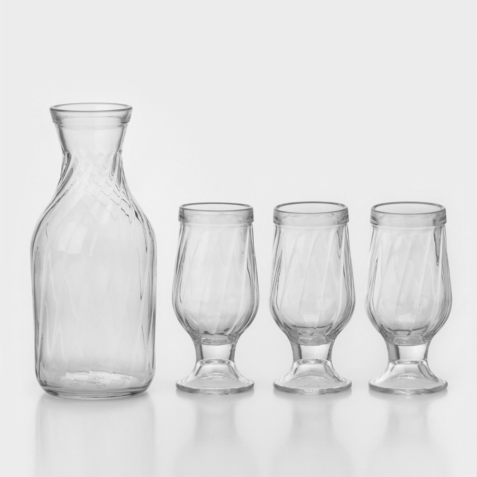 фото Набор стеклянный для вина, 5 предметов: декантер 1 л, бокал 250 мл