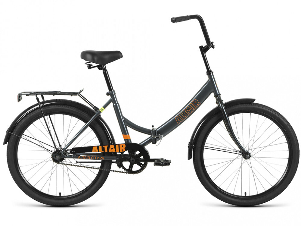 ALTAIR Велосипед ALTAIR City 24 (рама 16", темно-серый/оранжевый)