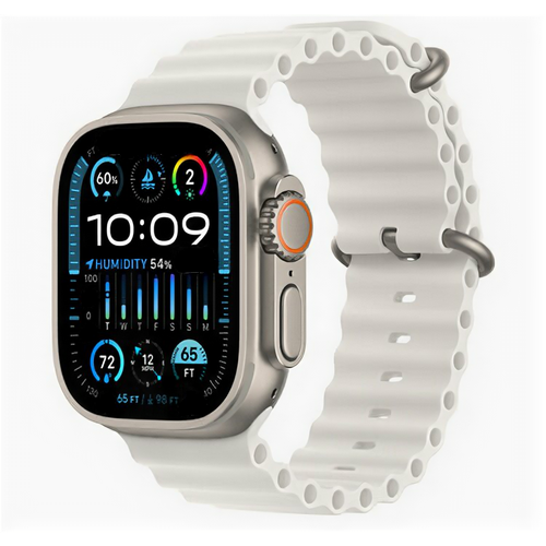 Умные часы Apple Watch Ultra 2 49 мм Titanium Case GPS Cellular White Ocean Band 9382500₽