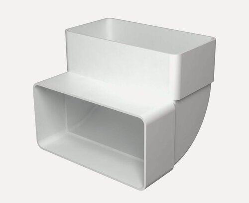 Изображение товара Вентиляционный отвод ERA 612КВП, ПВХ, 60x120, вертикальный, 90 градусов, белый