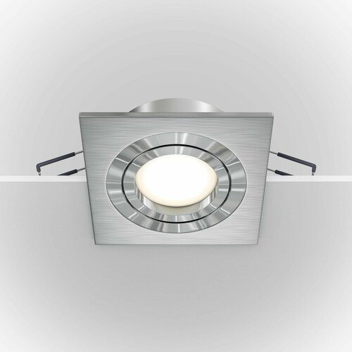 Светильник MAYTONI Atom DL024-2-01S, GU10, 50 Вт, теплый белый, цвет арматуры: серебристый, цвет плафона: серый Серебро
