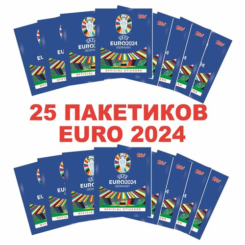Наклейки футбол EURO 2024 2 бокса по 50 пакетиков, 600 наклеек