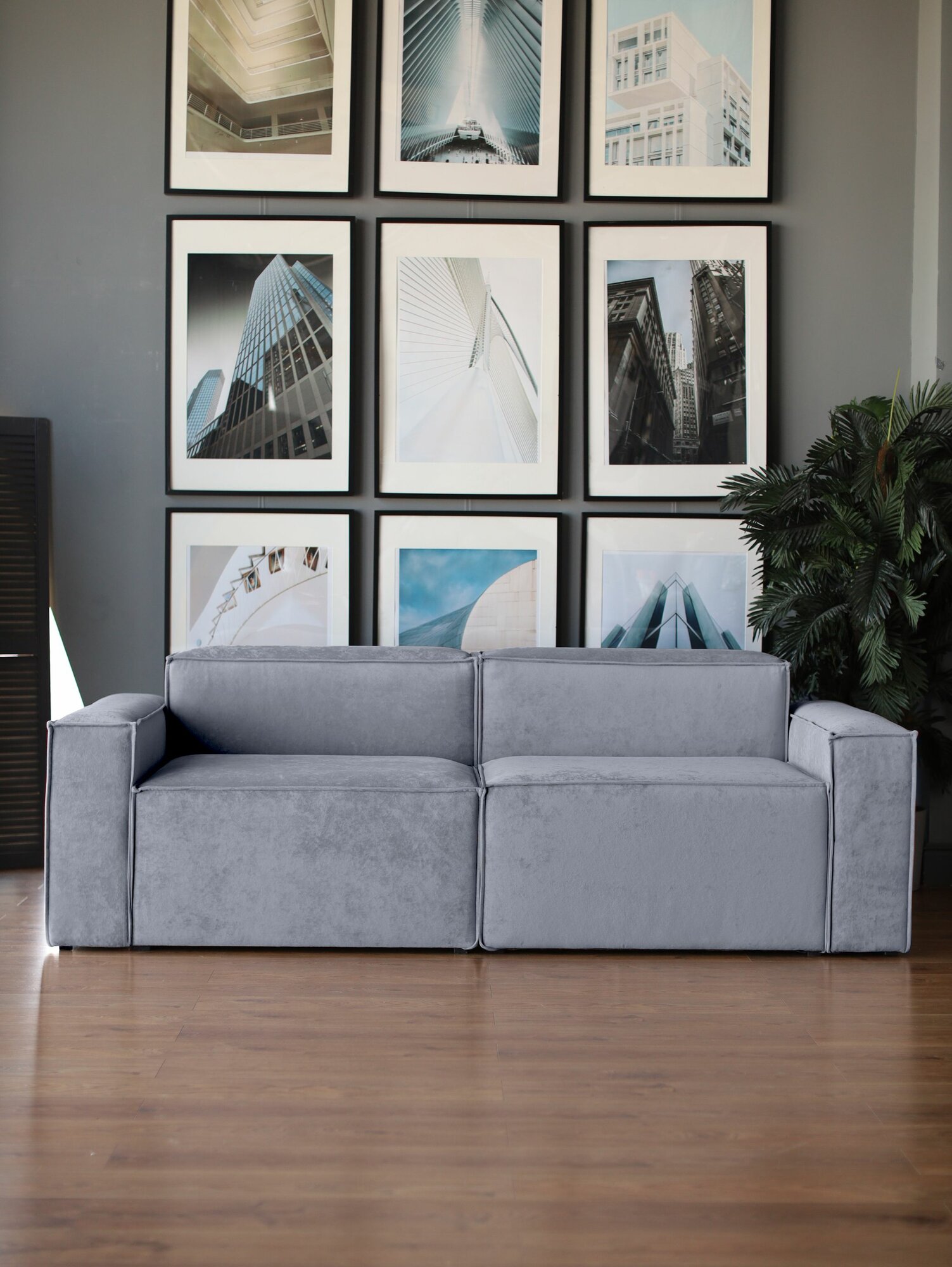 фото Диван прямой 2х местный bello светло-коричневый