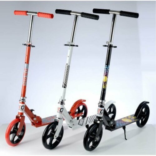 Самокат Scooter подростковый 2-х колесный складной 3 цвета колеса полиуретан 200 мм максимальна 4285₽