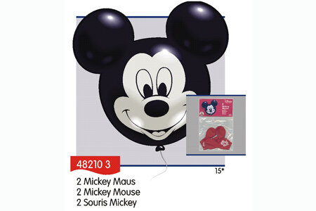 Шарики Everts Микки Маус, 2 шт, фигурные