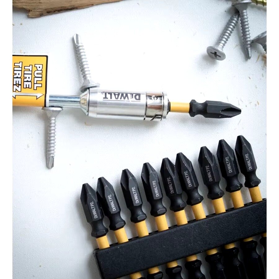 Набор бит DEWALT DWA2SD65, двусторонние, с кольцевым магнитом, длина 65 мм, 10шт. — фото 1