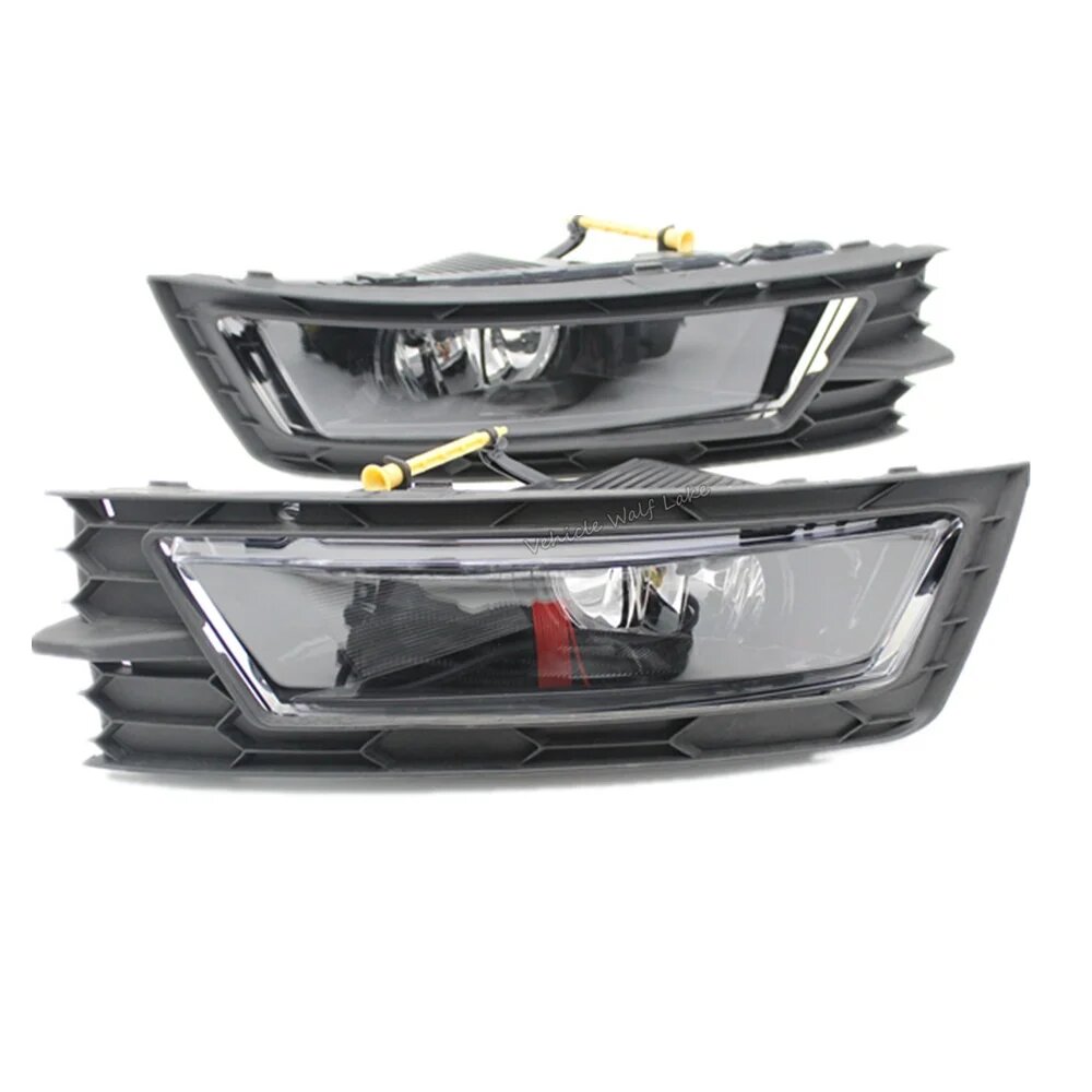 Для Skoda Rapid Rapid Spaceback 2012 2013 2014 2015 2016 2017 Стайлинг автомобиля Передняя галогенная противотуманная фара Противотуманная фара с лампочками, Коричневый — фото 1