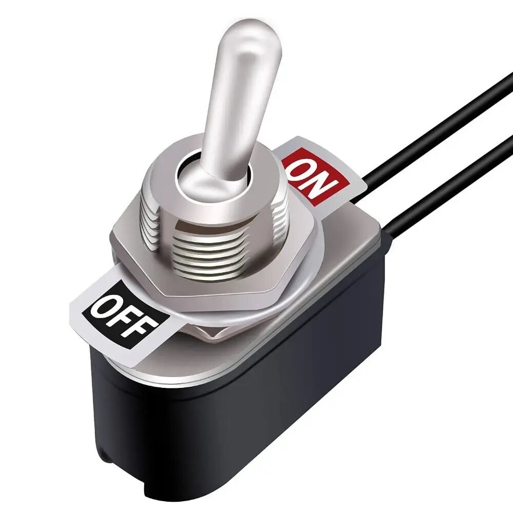 Черный мини тумблер 6A/125V 3A/250V 2-контактный, Бежевый