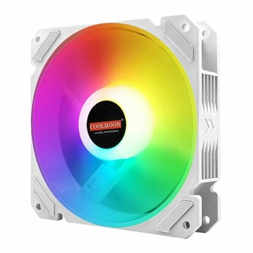 Coolmoon 120 мм PWM ARGB ПК для корпуса Вентилятор Тихий 4-контактный RGB-охлаждающий процессор компьютера