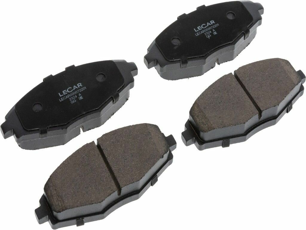 Тормозные колодки дисковые передние (система "Akebono") ДЭУ матиз (1998-Н. В.) / Lecar