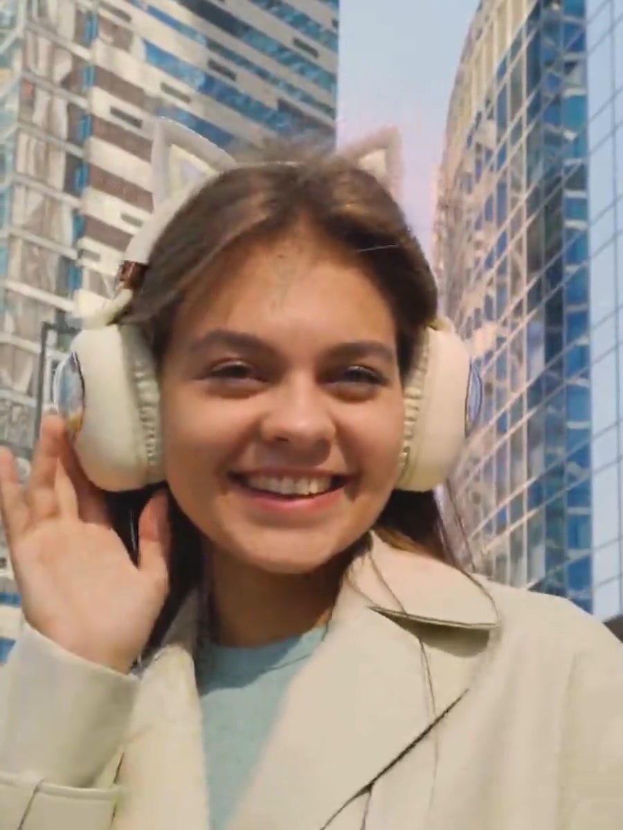 Наушники детские IHI GW002, с ушками, подсветкой, проводом AUX, Bluetooth 5.3 — фото 1