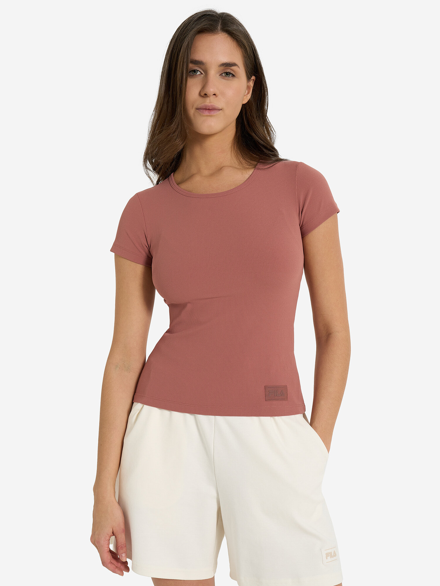 Футболка Fila Women's Urban Tight T-shirt, размер 46, кофейный — фото 1
