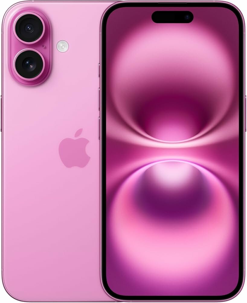 Смартфон Apple iPhone 16 128 ГБ, Dual: nano SIM + eSIM, Чехол в подарок Pink — фото 1