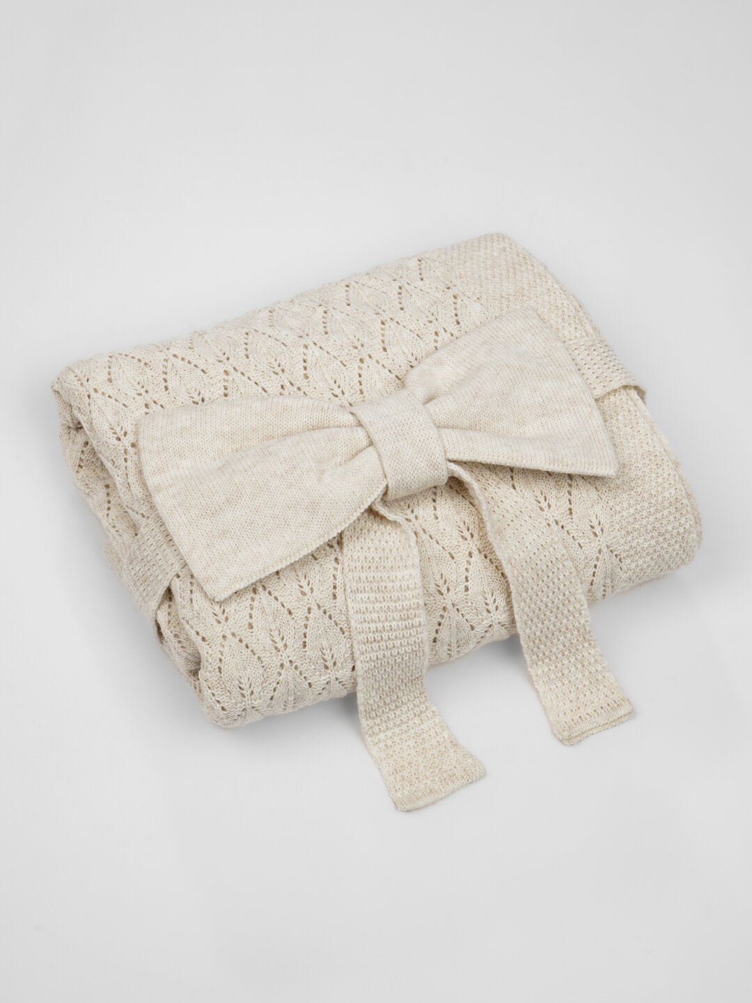 Плед вязаный детский для новорожденных, универсальный, 90х100 — фото 1