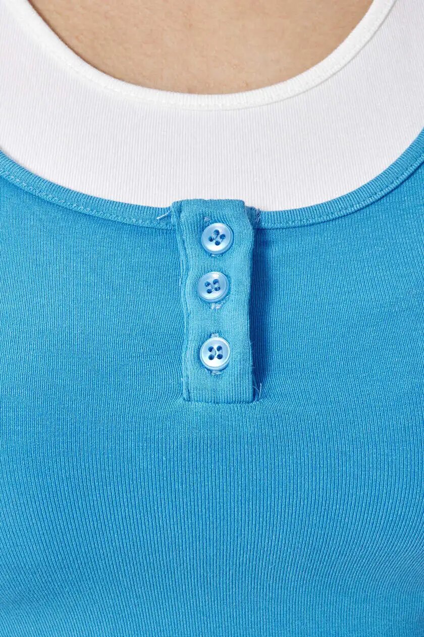 Топ Selfie, размер L, cиний — фото 1