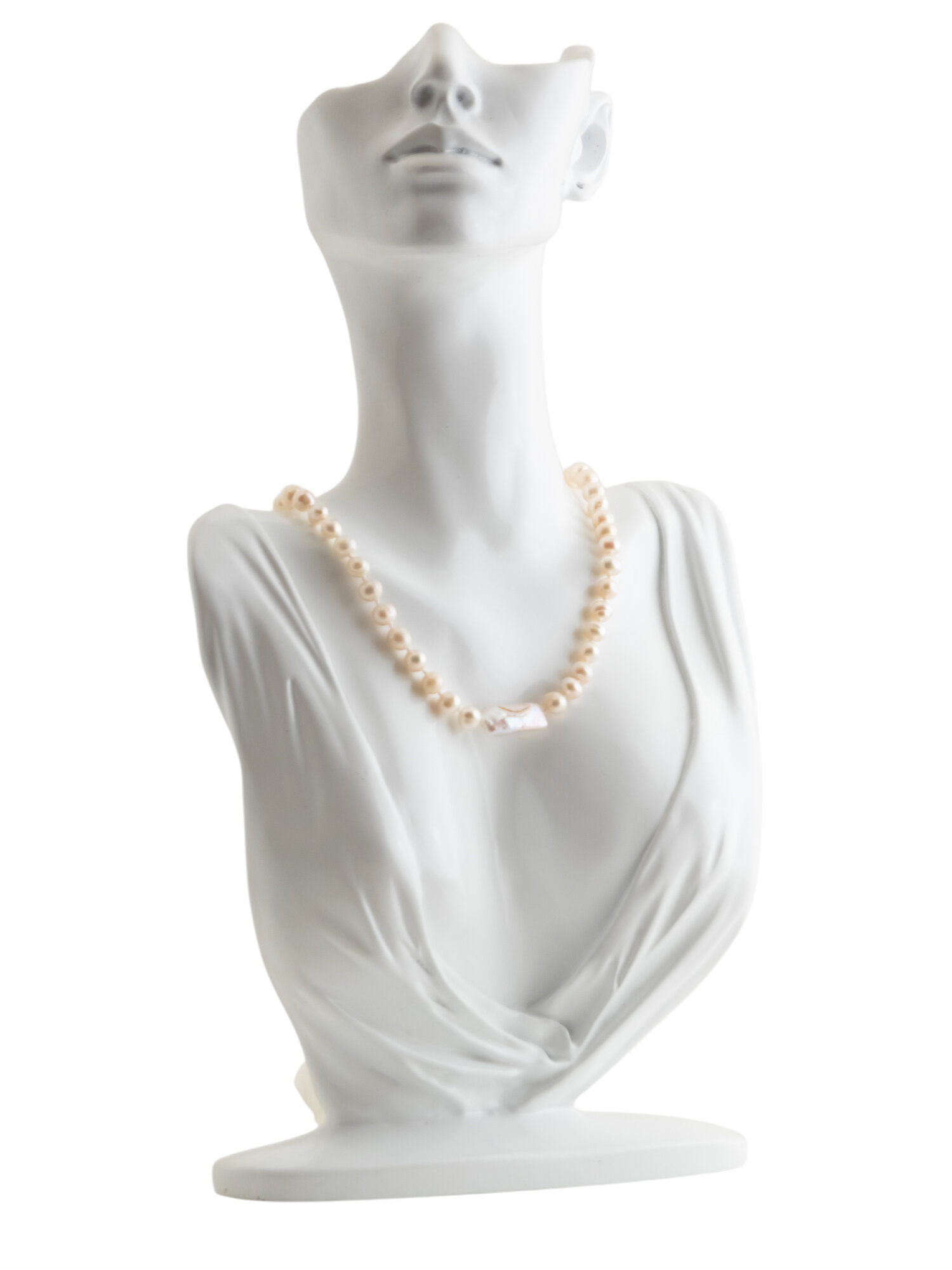 Бусы ЖемАрт, жемчуг пресноводный, жемчуг пресноводный культивированный, жемчуг культивированный, белый/серебристый — фото 1