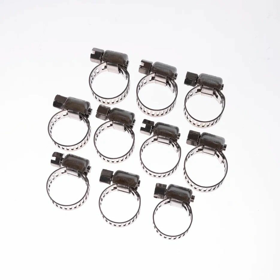 Хомут HG червячный 6-12 мм нержавеющая сталь, 10шт