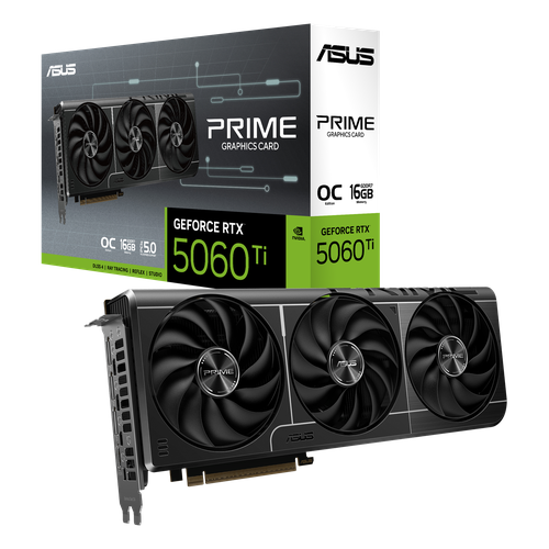 Видеокарта ASUS Prime GeForce RTX 5060 Ti OC 16G 90YV0MH2-M0NA00 63299₽