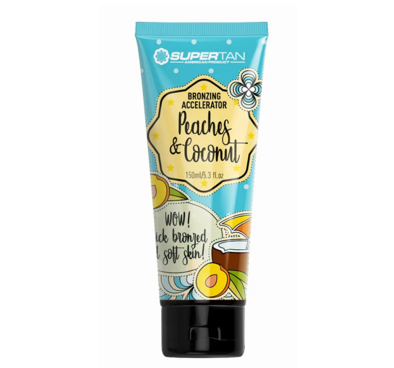 Крем для солярия SUPERTAN PEACHES & COCONUT 150 мл (с бронзатором)
