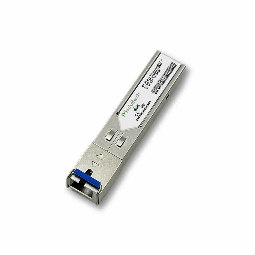 Модуль SFP WDM 1,25 Гбит/с, 20 км, 1310/1490 нм, SMF, SC