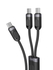 Кабель USB Type-C Type-C 2 в 1, 60Вт, 1.2м, черный, Deppa,72555