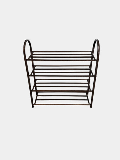 Многоуровневая обувная полка на 4 яруса — компактная и прочная система хранения обуви, экономит место.