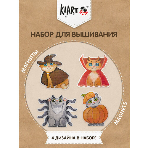 фото Набор для вышивания klart 8-556 "магниты. кошачий карнавал"