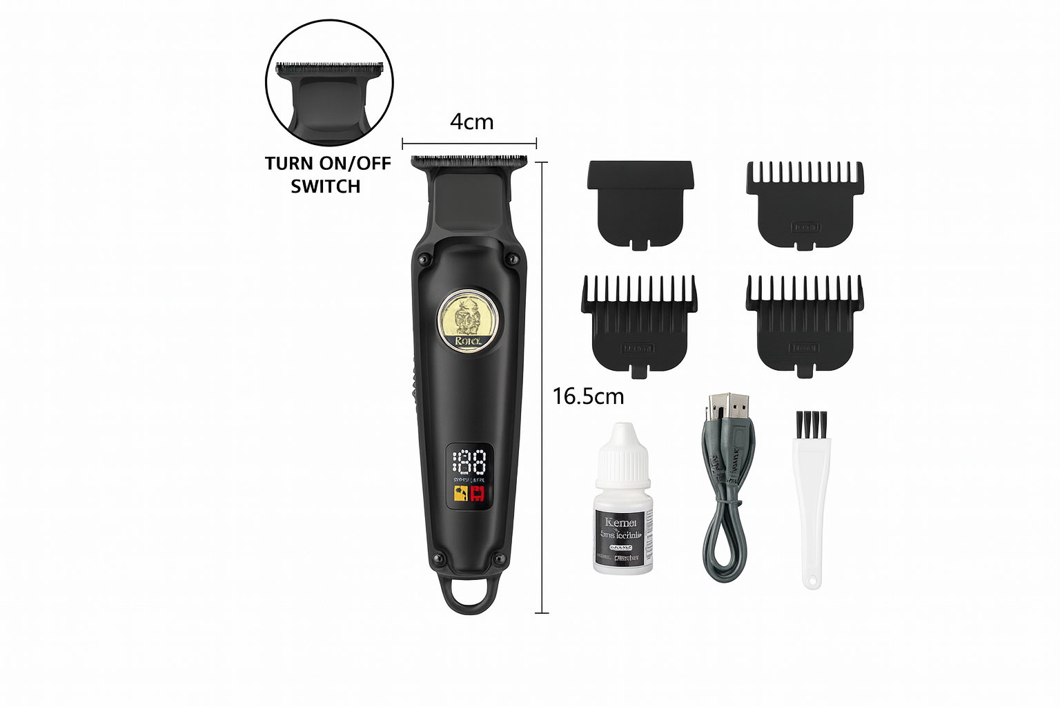 Профессиональная машинка для стрижки волос Kemei KM 2371 с ЖК-дисплеем