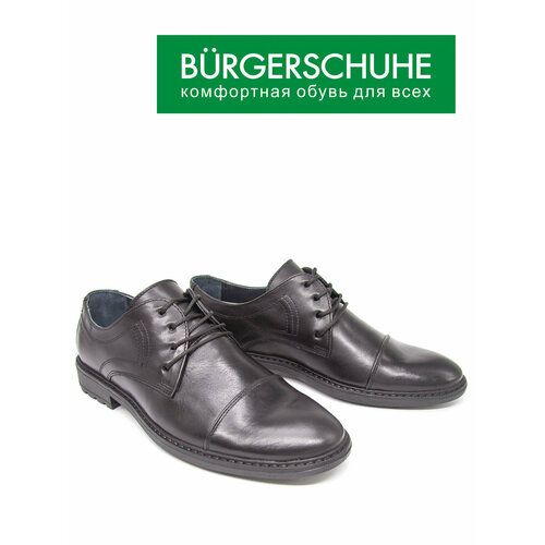 фото Полуботинки дерби burgerschuhe comfort натуральная кожа, размер 43, черный