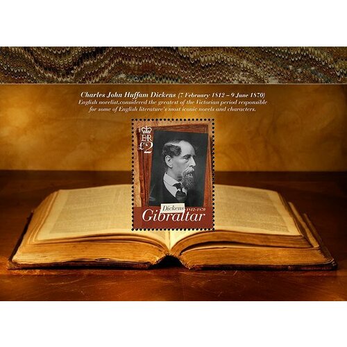 Почтовые марки Гибралтар 2012г. 200-летие со дня рождения Чарльза Диккенса, 1812-1870 Писатели MNH