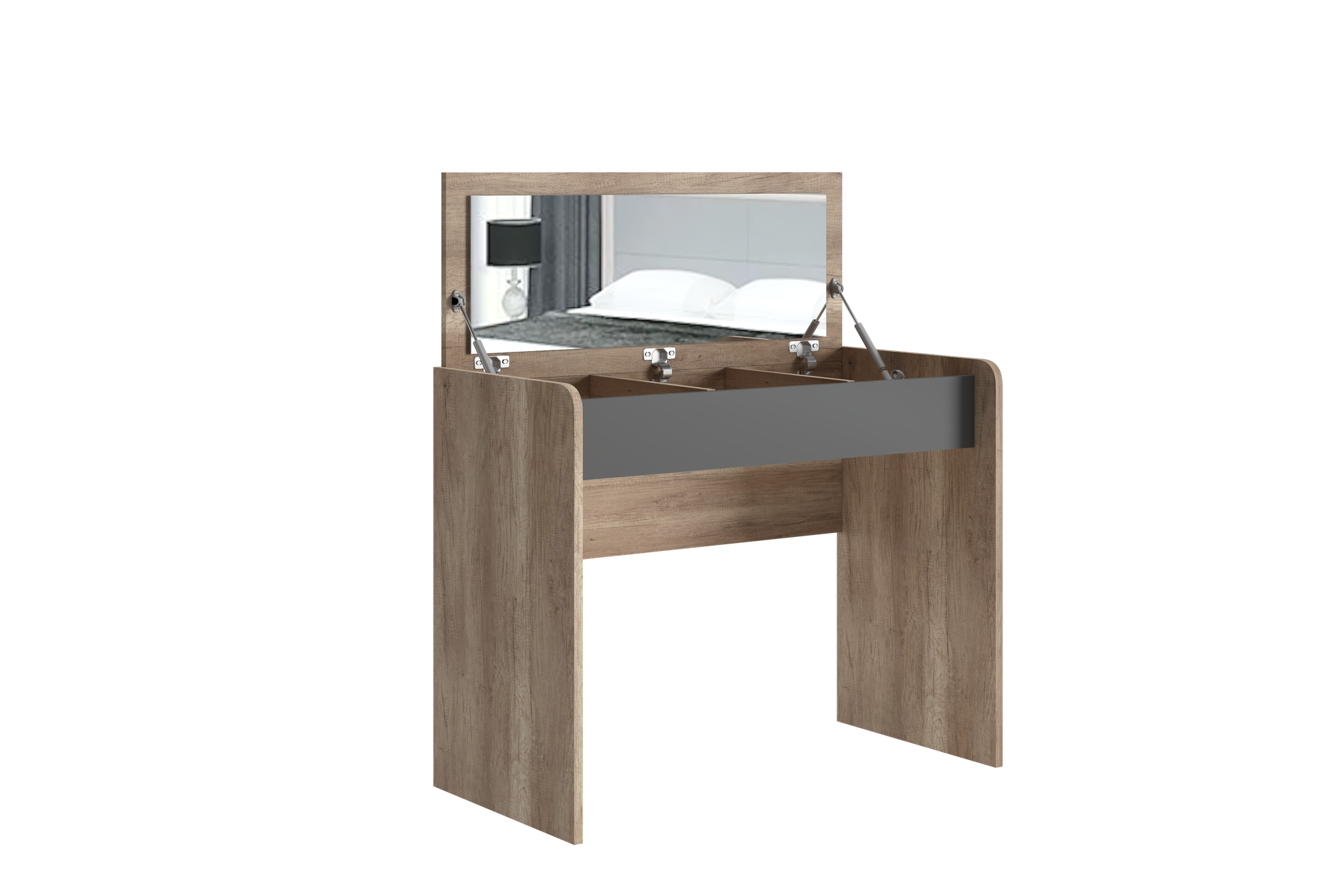 Туалетный столик Б8 (Спальный гарнитур Betti) Дуб Вотан / Графит серый