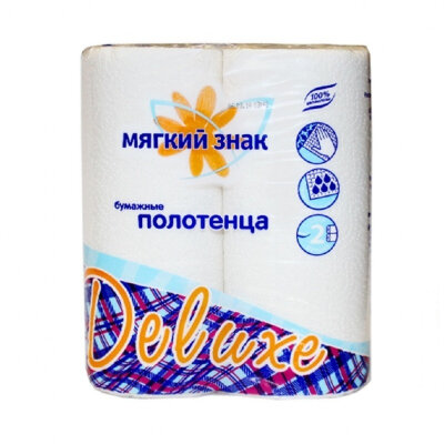 Бумажные полотенца Мягкий знак Deluxe 4 рулона 2 слоя Сясьский ЦБК - фото №17