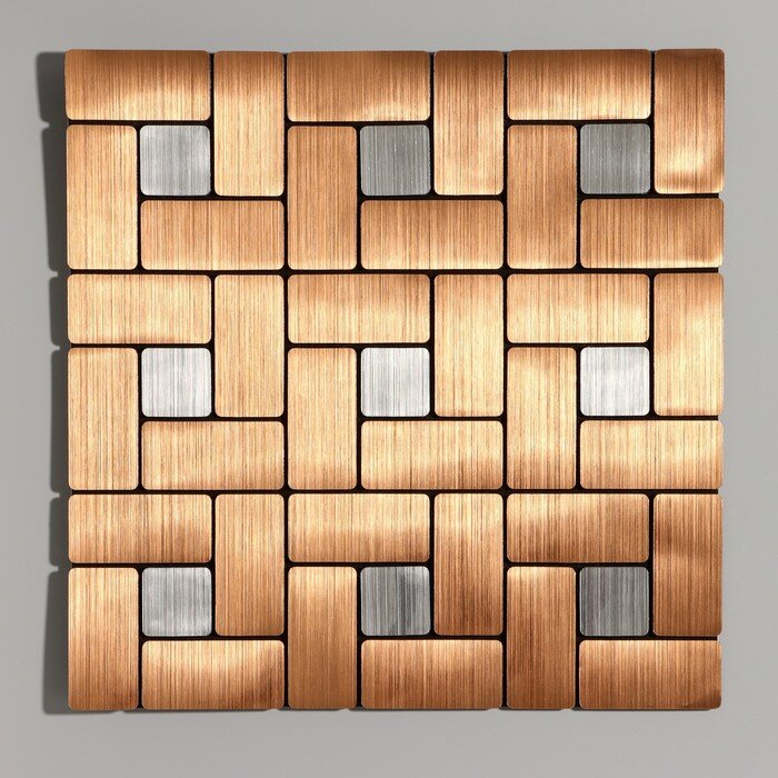 фото Панель самоклеящаяся 30*30см мягкая геометрия, бронза