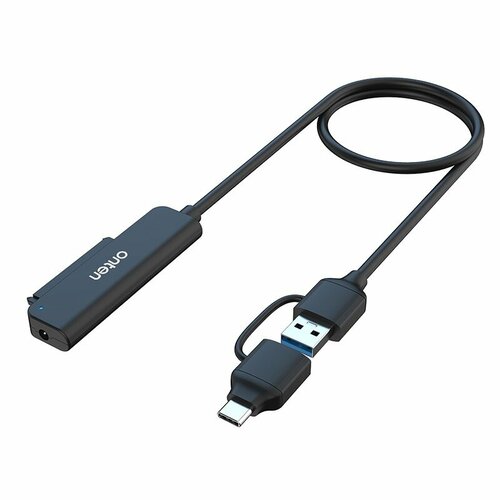 Кабель переходник адаптер 2в1 Type-C USB-C/USB 3.0 to SATA 0.5м черный