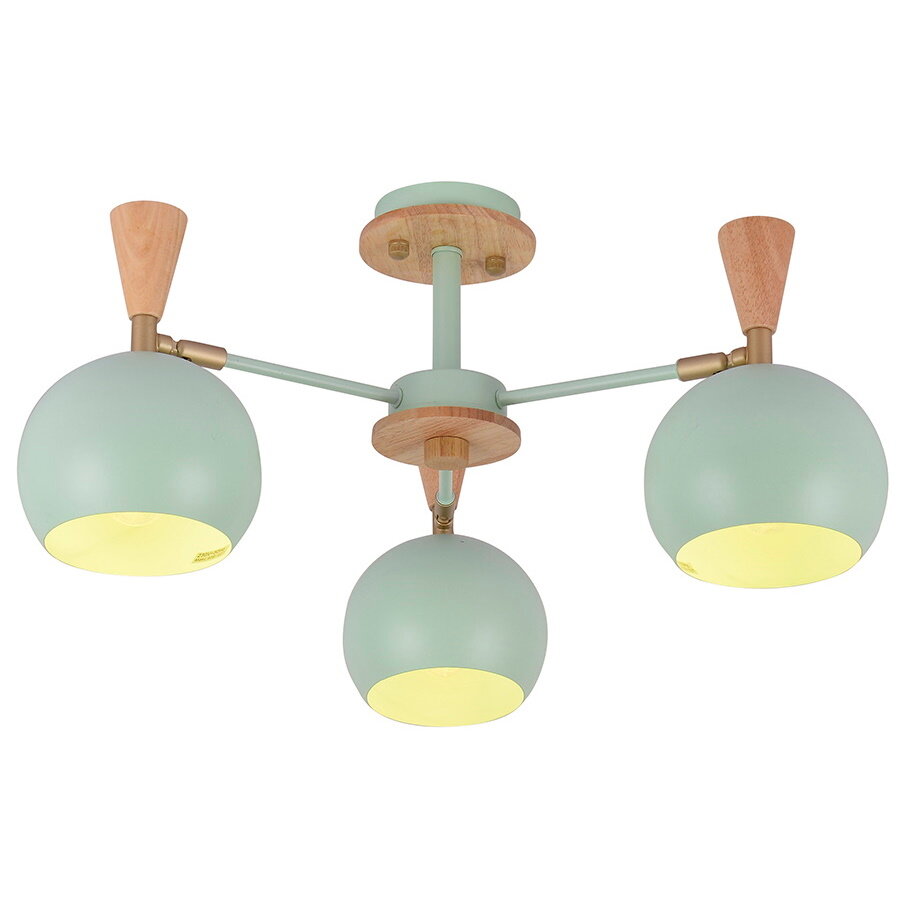 Люстра потолочная Morila, 3 лампы, цвет зеленый Lamplandia - фото №1
