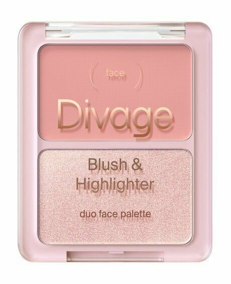 Divage Палетка для лица Blush & Highlighter Duo Face Palette, тон 02