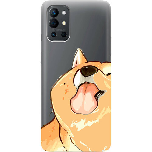 Силиконовый чехол на OnePlus 9R / ВанПлюс 9Р с 3D принтом Shiba прозрачный силиконовый чехол на oneplus 9r ванплюс 9р с 3d принтом floral unicorn прозрачный