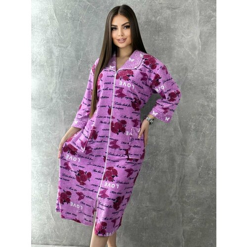 фото Халат , размер 3xl, лиловый mira textile