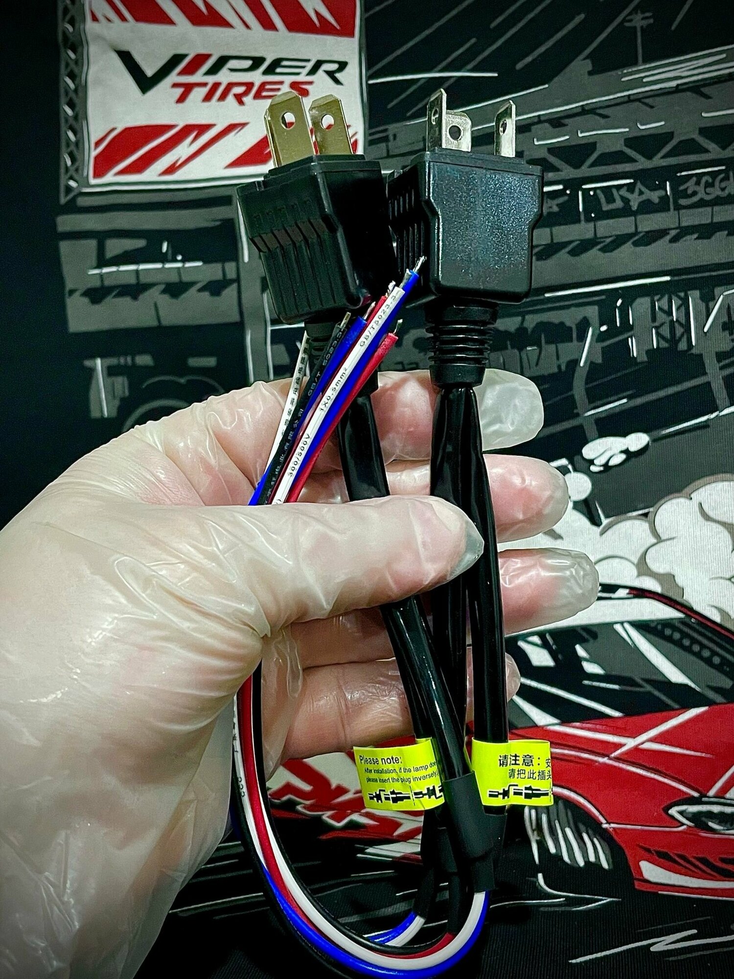 фото Раздельная Проводка 60 ватт для билед, билинз, линз 2шт. H4 ближний дальний (простое подключение)