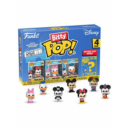 Фигурка Funko Bitty POP! Disney S2 Minnie Mouse+Daisy Duck+Donald Duck+Mystery (1 of 4) 4PK 71320 cute disney children s toy keychains mickey mouse donald duck key chain male and female gift car bag pendant accessories keyring