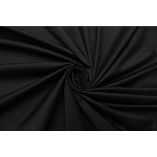 Ткань Хлопок-сатин стрейч чёрный 0,5 м