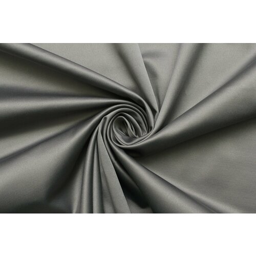 Ткань Сатин костюмный стрейч Nino серый с оливковым оттенком, 290 г/пм, ш146см, 0,5 м ткань плательно костюмный однотонный вискозный кади 1 м
